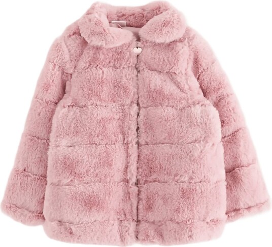 Lindex Jacket Fake Fur Pink 134 Lindex Jacket Fake Fur Pink 134
