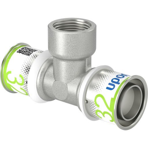 Uponor S-Press T-skjorte redusert m/sokkel 32-Rp3/4"FT-32
