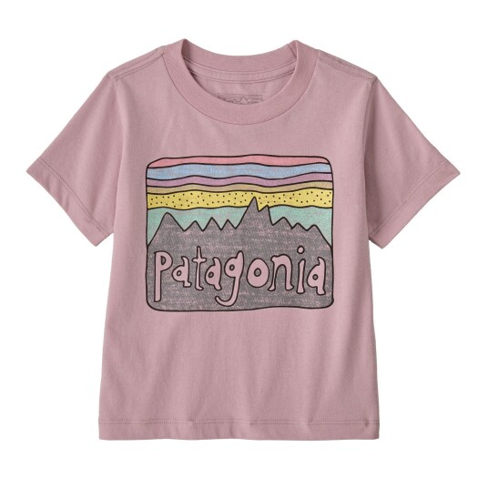 Patagonia Baby Fitz Roy Skies T Shirt Quiet Violet 5 år