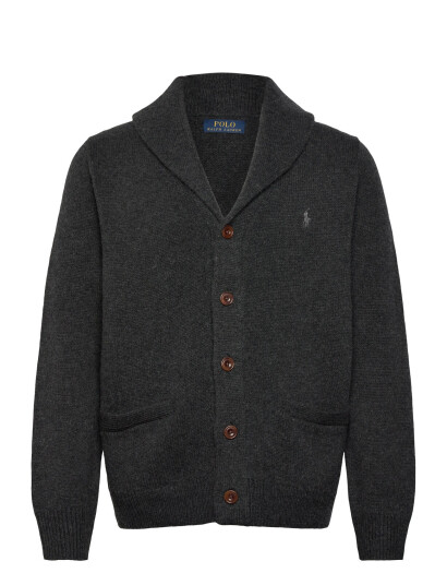Polo Ralph Lauren Wool-Cashmere Shawl-Collar Cardigan - Grey - M