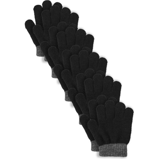 Lindberg Sundsvall Wool Glove 5 P Black/Anth