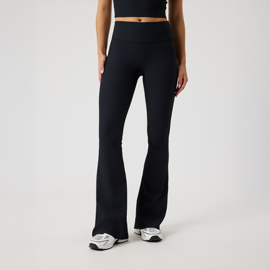 Björn Borg Studio Ribbed Flare Tights Svart Black XS Björn Borg Studio Ribbed Flare Tights Svart Black XS