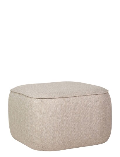 Hübsch Cube Pouf - Beige - 57X57X39CM Hübsch Cube Pouf - Beige - 57X57X39CM