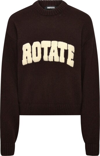 ROTATE Crewneck Sweater Brown XS