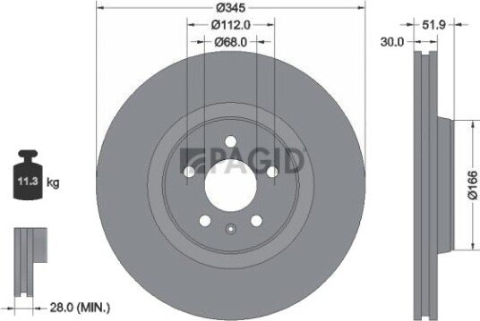 PAGID 55292NHC Bremseskive