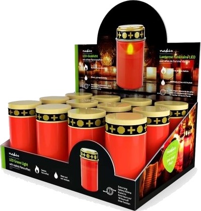 Nedis Grlt1, Ildlampe, Rød, Plast, Kirkegåer, Ip44, 6 Timer