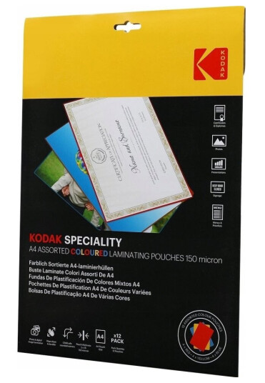 Kodak Lamineringsfilm Kodak 12X A4 / 3 Farger / 150 Mikron / Cat C3650-709