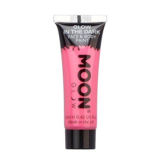 Rosa Glow in the Dark Ansiktog Kroppsmaling 12 ml Rosa Glow in the Dark Ansiktog Kroppsmaling 12 ml
