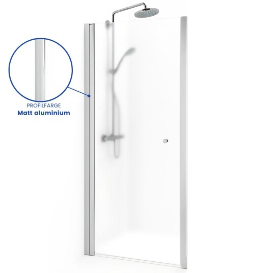 Macro Design Spirit Nisjedusj Matt Aluminium / 920-955mm Ice Glass med Knott