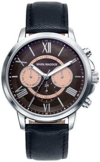 Mark Maddox Herreklokke HC6016 25 Classic Lær Ø42 mm