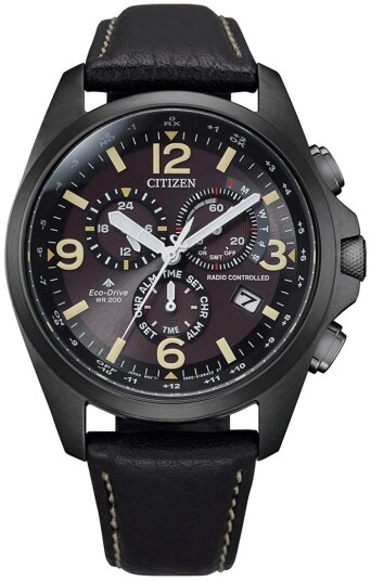 Citizen Herreklokke CB5925 15E Eco Drive Sort/Lær Ø42 mm Citizen Herreklokke CB5925 15E Eco Drive Sort/Lær Ø42 mm