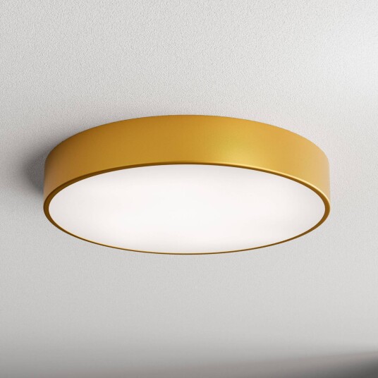 TEMAR LIGHTING Cleo 500 taklampe gull sensor IP54 Ø 50 cm metall