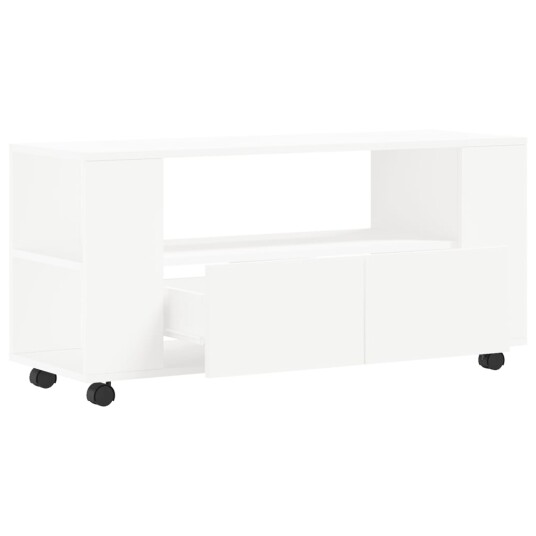 vidaXL TV-benk hvit 102x34,5x43 cm konstruert tre vidaXL TV-benk hvit 102x34,5x43 cm konstruert tre