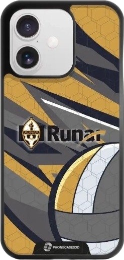 Phonecases3D iPhone 17 IL Runar 3D mobildeksel, svart