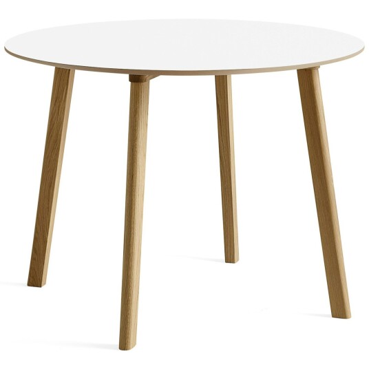 Hay CPH Deux 220 2.0 Bord Ø100 cm Pearl White / Vannbasert Lakkert Eik