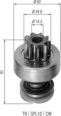MAGNETI MARELLI 940113020204 Lite tannhjul, starter