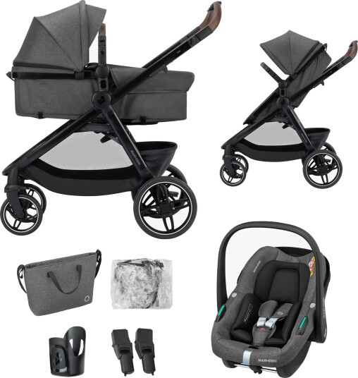 Maxi-Cosi Zelia S Trio 2 3-In-1 Travelsystem, Mørkegrå