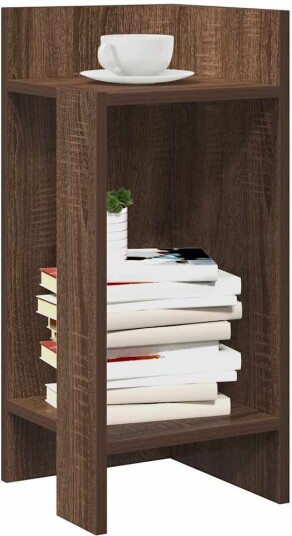 Sidebord med hylle brun eik 25,5x27x60 cm 8721158574336