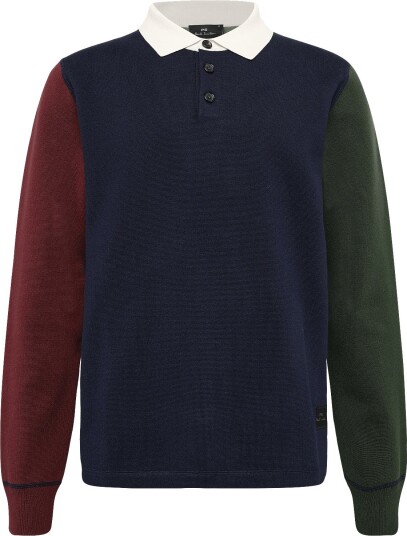 PS Paul Smith Mens Sweater Ls Polo Navy XXL