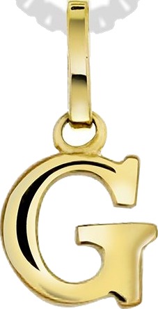Pan Jewelry, Anheng i 585 gult gull bokstav G Pan Jewelry, Anheng i 585 gult gull bokstav G