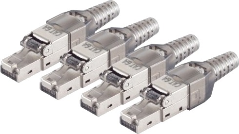Shiverpeaks Bs08 51001 4 Rj 45 Grå Hankjønn Rett Cat6a Gull