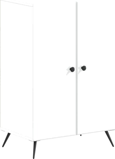 vidaXL Sko Skap BREDA 59,5 x 39,5 x 90 cm Konstruert tre Hvit