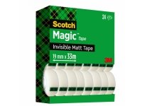Scotch Magic, 33 m, Gjennomsiktig, Akryl, Plast, Matte, 19 mm, 2,54 cm
