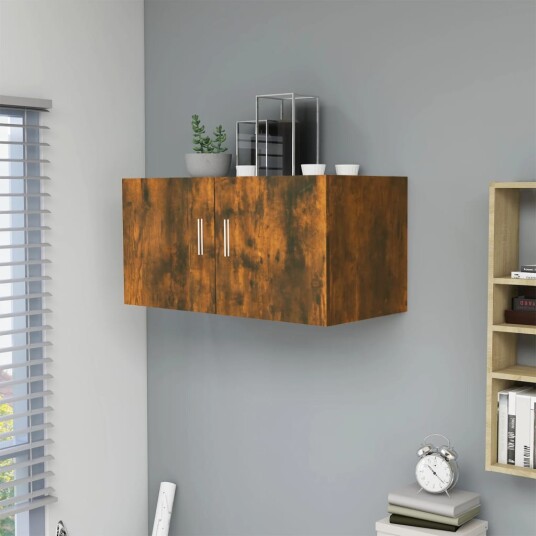 vidaXL Veggskap r?kt eik 80x39x40 cm konstruert tre