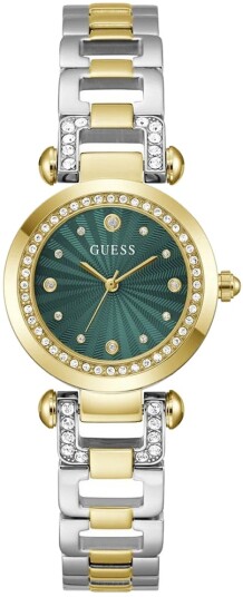 Guess Dameklokke GW0869L1 Ginger Grønn/Gulltonet stål Ø30 mm Guess Dameklokke GW0869L1 Ginger Grønn/Gulltonet stål Ø30 mm
