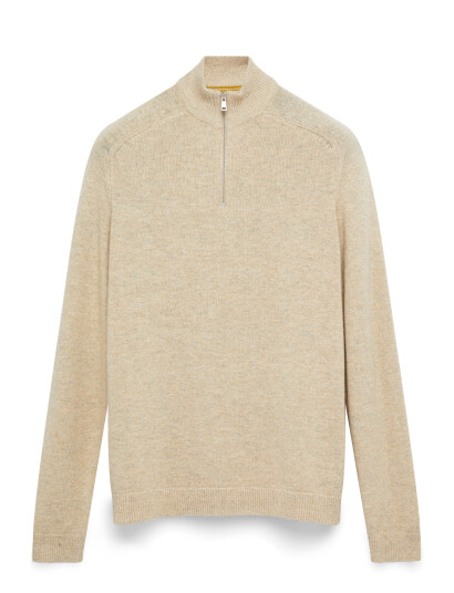 ONLY & SONS Onsedward Reg 7 Wool Half Zip Knit Cs - Beige - XS