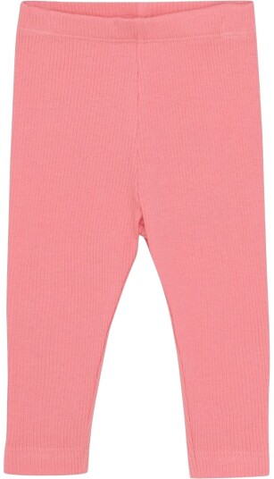 Minymo Rib leggings til baby Strawberry Pink (74) 74