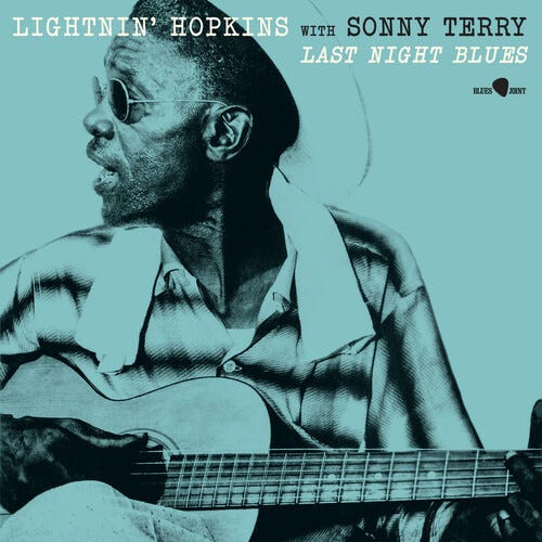 Lightnin Hopkins Last Night Blue LP/Vinyl Lightnin Hopkins Last Night Blue LP/Vinyl