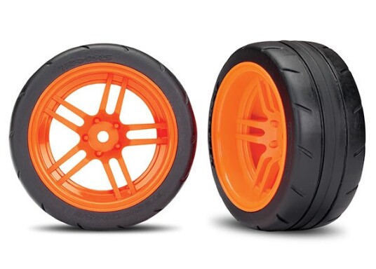Traxxas 8374A Tires & Wheels Response 1,9" Touring Orange Rear V