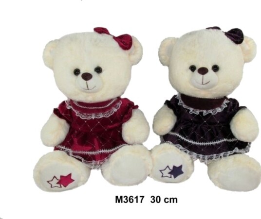 Teddybjørn-Maskot I Kjole 2 Ass. 30 Cm Teddybjørn-Maskot I Kjole 2 Ass. 30 Cm