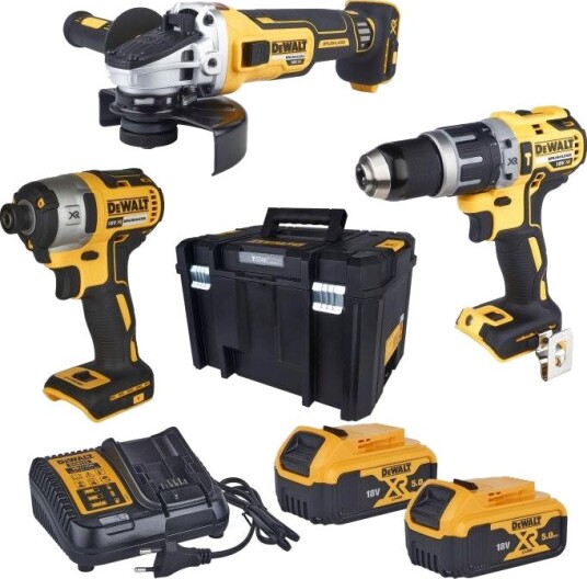 DeWalt Verktøysett DCK384P2T Kompakt 18 v Li-Ion, Inkl. DCD796, DCF887, DCG405 (Børsteløs)