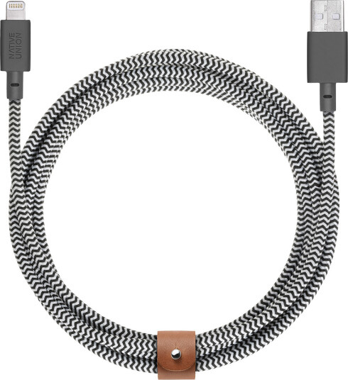 Native Union Belt XL 3M USB-A til Lightning Kabel - Zebra Native Union Belt XL 3M USB-A til Lightning Kabel - Zebra