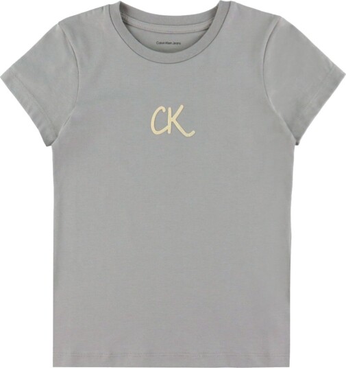 Calvin Klein T skjorte Glitter Sorg Dove Grey Calvin Klein 10 år 140 T skjorte Grå