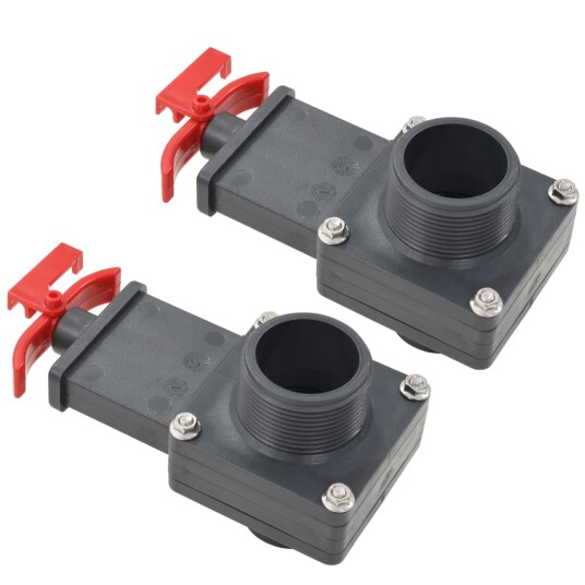 vidaXL Bassengportventil 2 stk 1,5"