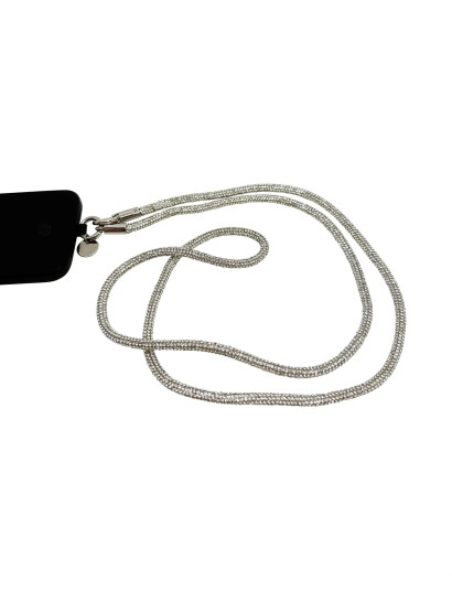 Pipol"s Bazaar Gala Sparkle Phone Strap 130 Black - Silver - ONE SIZE