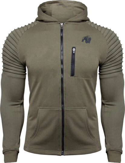 Gorilla Wear Delta Hoodie Army Green - Treningsjakke