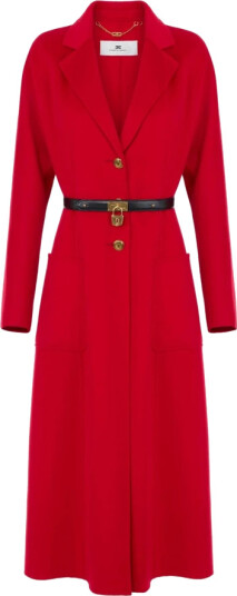 Elisabetta Franchi Dame Frakker Rød L, Elisabetta Franchi Dame Frakker Rød L,