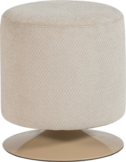 Puff med snurrefot Islen 39 cm rundt Beige Puff med snurrefot Islen 39 cm rundt Beige
