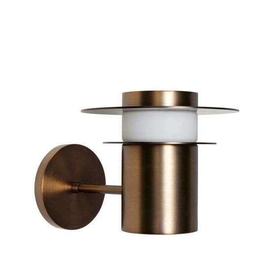 Hübsch - Suburb Utendørs Vegglampe Burnished Brass