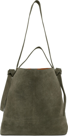 Soaked Slcalilje Suede Bag Khaki green ONE SIZE