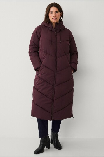 Zizzi Kåpe caNordic L/S Coat Lilla