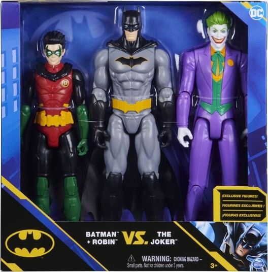 Batman 3-Pakning Actionfigurer 30 cm - Plastfigurer med Batman, Robin og Joker Batman 3-Pakning Actionfigurer 30 cm - Plastfigurer med Batman, Robin og Joker