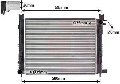 VAN WEZEL 15012008 Radiator motorkjøling