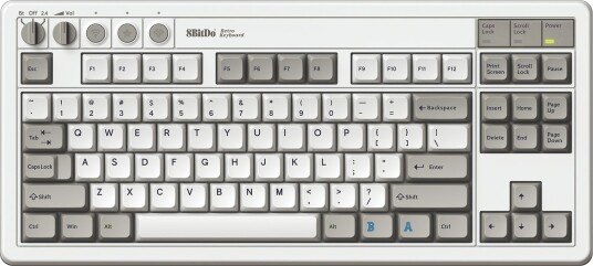 8BitDo M Edition Mekanisk Tastatur Bluetooth Trådløst Hvit 8BitDo M Edition Mekanisk Tastatur Bluetooth Trådløst Hvit