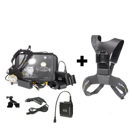 Hodelykt LUMONITE Air v.2   2489 lm / Oppladbar PREMIUM pakke