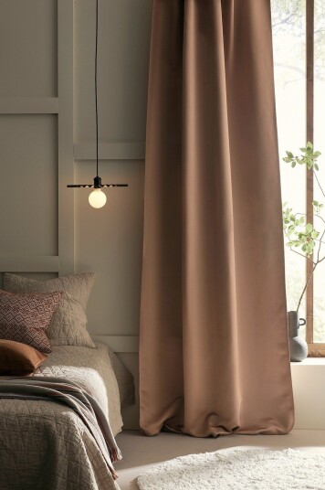 Ellos Home Mørkleggingsgardin Daniella 1 pakning Brun